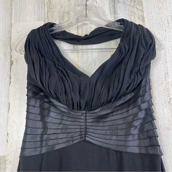 Vintage Y2K Halter Neck Dress by TADASHI Black Sz 6 Made In USA Party Cocktail - Picture 3 of 11